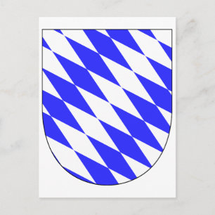 Official Coat of Arms Bavaria Germany Symbol Postcard