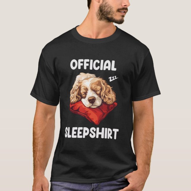 Official Cocker Spaniel Sleepshirt Cute Dog Lover  T-Shirt (Front)