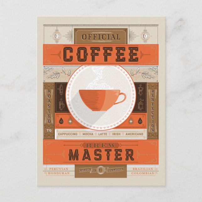 Official Coffee Brew Master Postcard (Front)