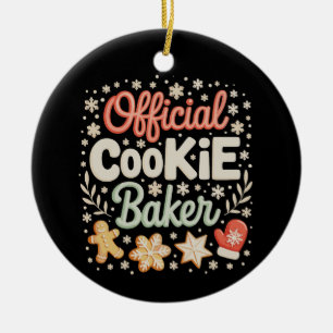 Official Cookie Baker Christmas Xmas Family Baking Ceramic Tree Decoration