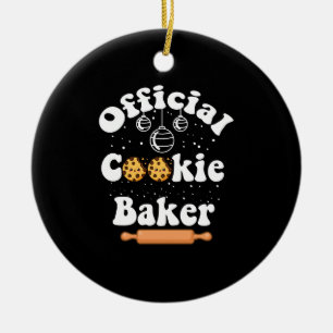 Official Cookie Baker Cookie Lovers Christmas Ceramic Tree Decoration