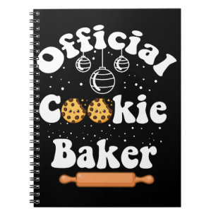 Official Cookie Baker Cookie Lovers Christmas Notebook