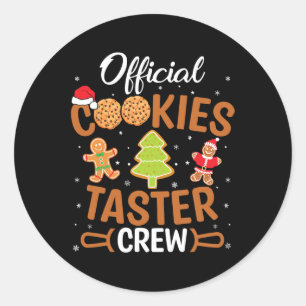 Official Cookie Taster Crew Christmas Baking Baker Classic Round Sticker