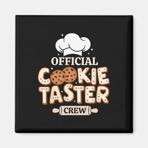 Official Cookie Taster Crew Funny Baking Team Fami Magnet