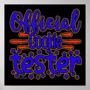 OFFICIAL COOKIE TESTER funny cookie party gift     Poster