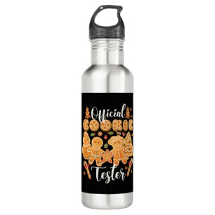 Official Cookie Tester Gingerbread Christmas Baker 710 Ml Water Bottle