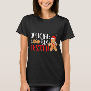 Official Cookie Tester Gingerbread Man Christmas P T-Shirt