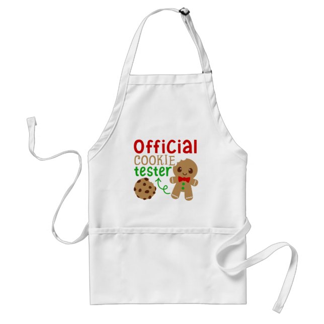 Official cookie tester word art Christmas Standard Apron (Front)