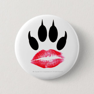 Official Cougar Lipstick-Pawprint I.D. Button