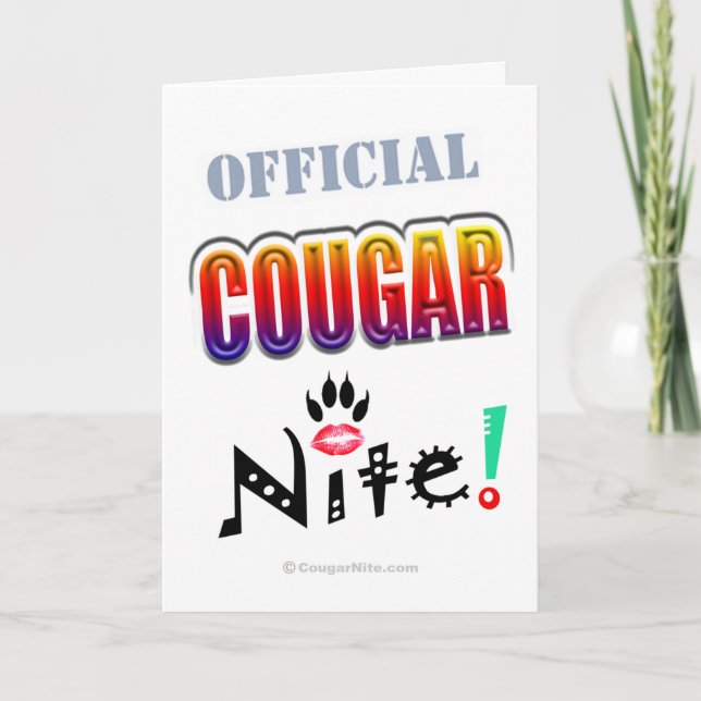Official "Cougar Nite!" Invite Card (Front)