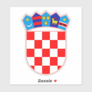 Official Croatia Flag Emblem Sticker