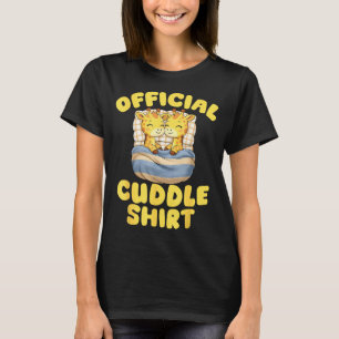 Official Cuddle Cute Giraffes Couple Valentines Da T-Shirt