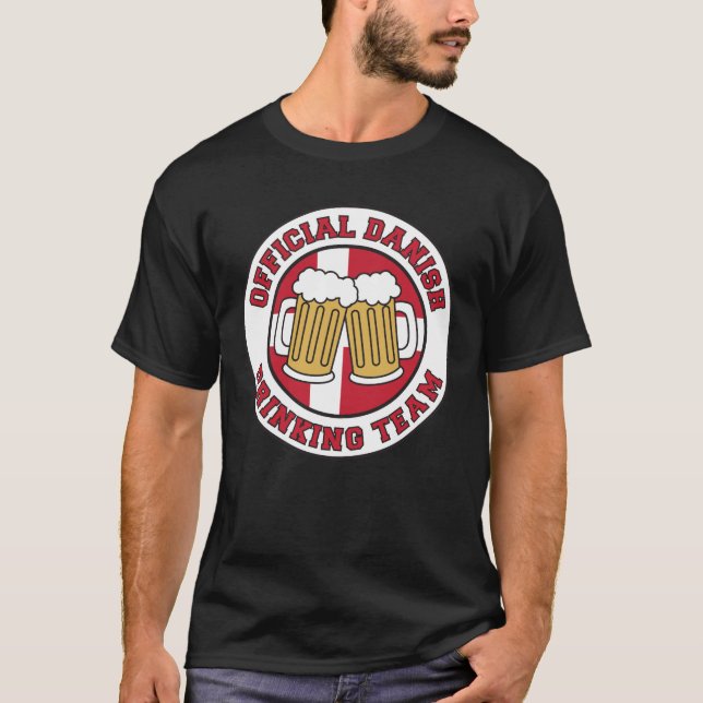 Official Danish Drinking Team T-Shirt (Front)