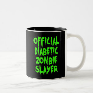 Official Diabetic Zombie Slayer Two-Tone Coffee Mug