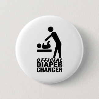 Official Diaper Changer 6 Cm Round Badge