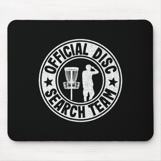 Official Disc Search Team Logo Frisbee Golf Funny  Mouse Mat (Front)