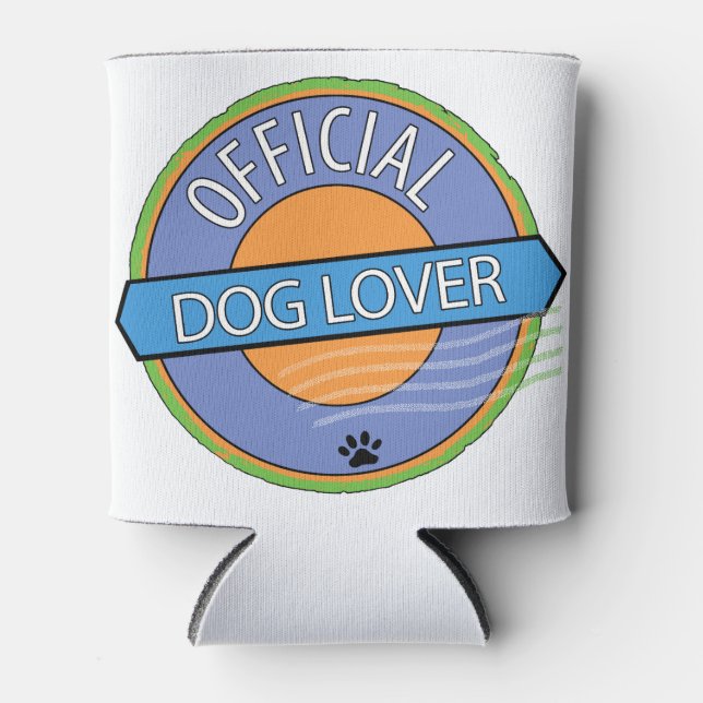 Official Dog Lover Can Cooler (Front)