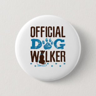 Official Dog Walker 6 Cm Round Badge