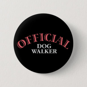 Official Dog Walker - Pink 6 Cm Round Badge