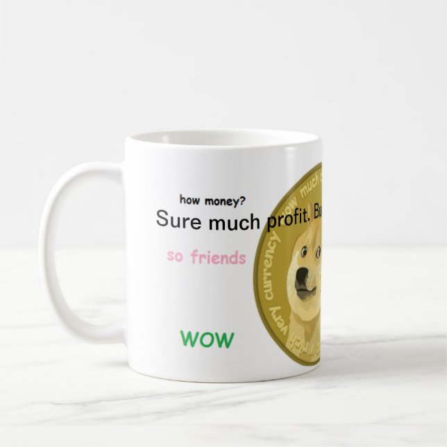 Official Dogecoin Coffee Mug- Such Profit. WOW Coffee Mug (Left)