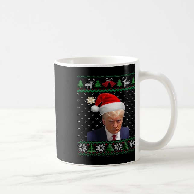 Official Donald Trump Mug Shot Ugly Christmas  (Right)