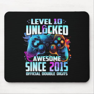 Official Double Digits Level 10 Unlocked 10th Birt Mouse Mat