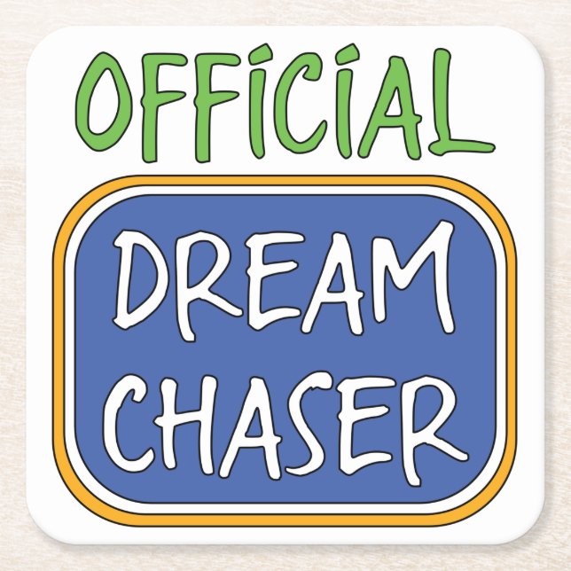 Official Dream Chaser   Square Paper Coaster (Front)