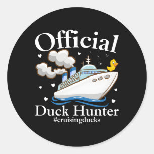 Official Duck Hunter Rubber Duck Cruising Cruise Classic Round Sticker