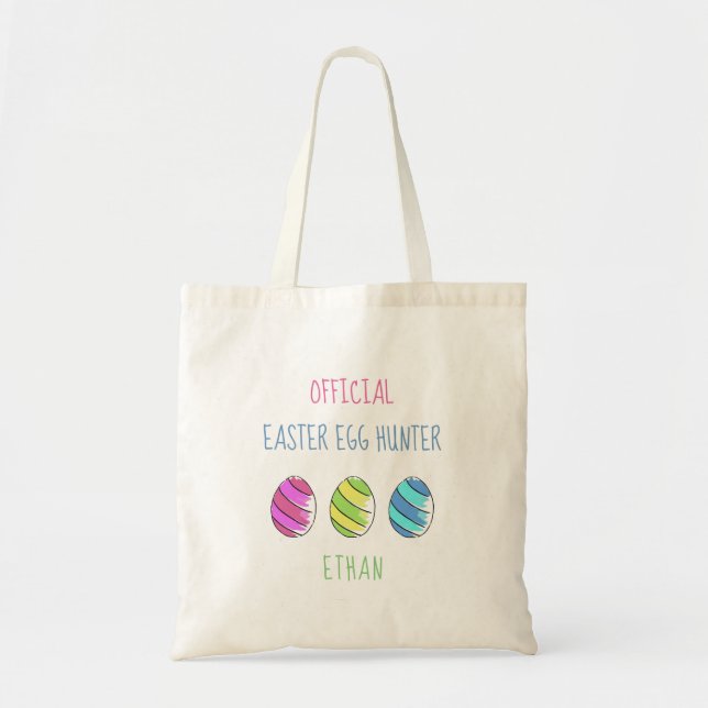 Official Easter Egg Hunter with name Tote Bag (Front)