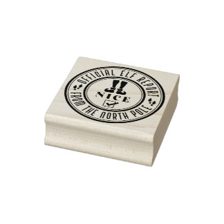 Official Elf Report Nice Rubber Stamp