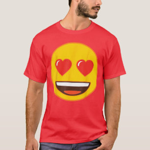 Official Emoji Heart Eyes Yellow Smile Face T-Shirt
