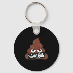 Official Emoji Poop Censored Yellow Smile Face  Key Ring