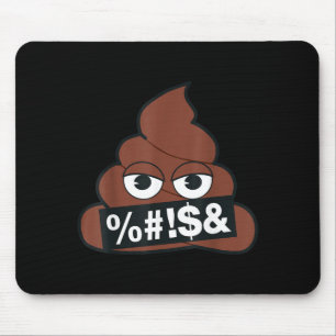 Official Emoji Poop Censored Yellow Smile Face  Mouse Mat