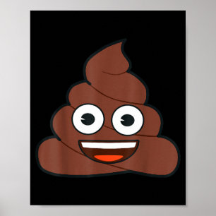 Official Emoji Poop Happy Yellow Smile Face  Poster