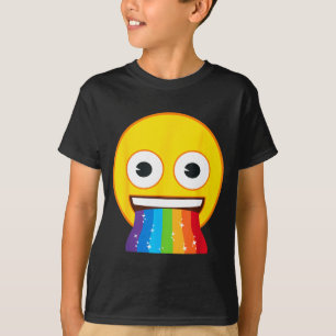 Official Emoji Rainbow Mouth Yellow Smile Face  T-Shirt