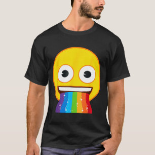 Official Emoji Rainbow Mouth Yellow Smile Face T-Shirt