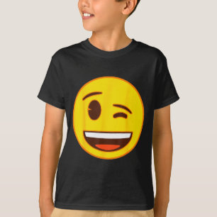 Official Emoji Wink Winking Yellow Smile Face  T-Shirt