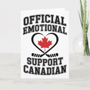 Official Emotional Support Canadian Hockey Player Card