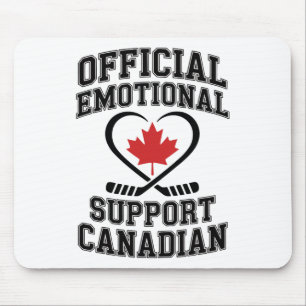 Official Emotional Support Canadian Hockey Player  Mouse Mat