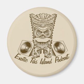 Official Exotic Tiki Island Podcast Artwork Button Magnet