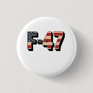 Official F47 Maga Fighter Jet F-47 Jet Fighter Air 3 Cm Round Badge