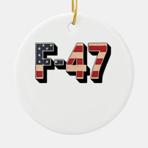 Official F47 Maga Fighter Jet F-47 Jet Fighter Air Ceramic Tree Decoration