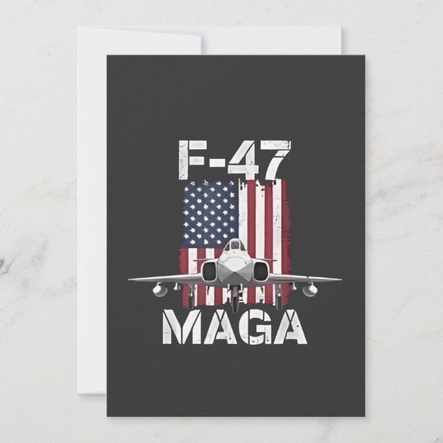 Official F47 Maga Fighter Jet F-47 Jet Fighter Air Invitation (Front)