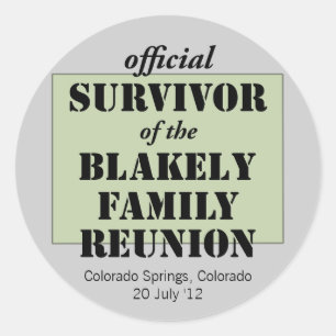 Official Family Reunion Survivor - Colorado Classic Round Sticker