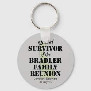 Official Family Reunion Survivor - Delaware Green Key Ring
