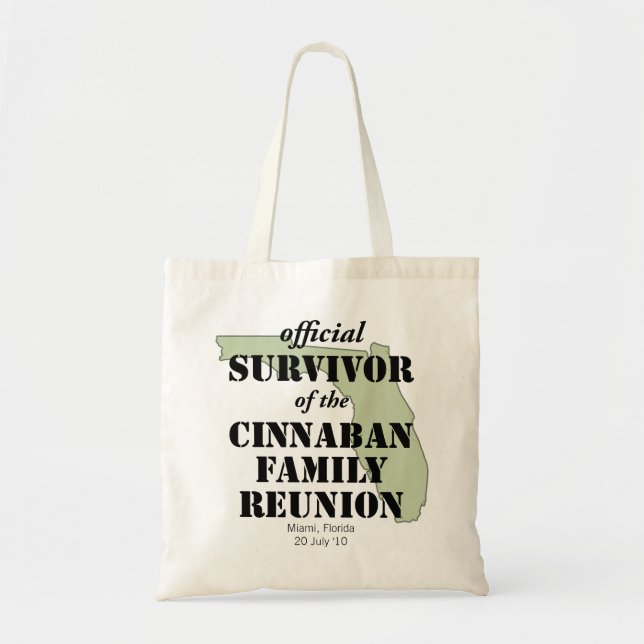 Official Family Reunion Survivor - Florida Green Tote Bag (Front)