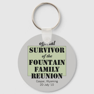 Official Family Reunion Survivor - Wyoming Green Key Ring