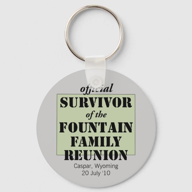 Official Family Reunion Survivor - Wyoming Green Key Ring (Front)