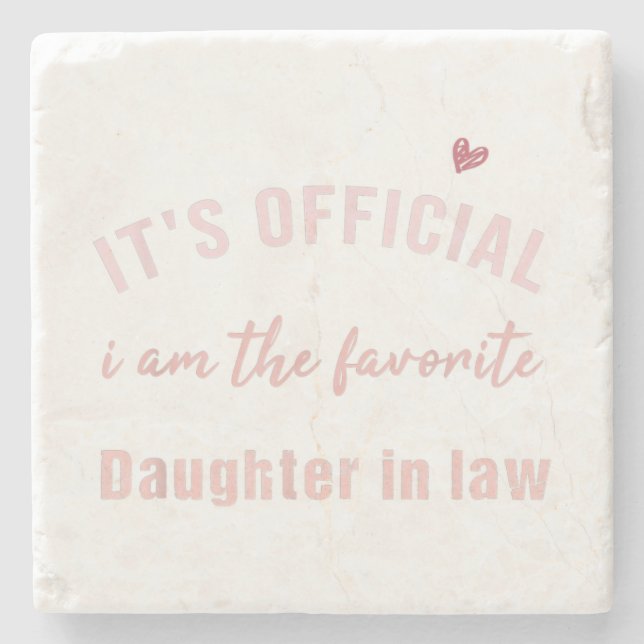 Official Favorite Daughter-In-Law Stone Coaster (Front)