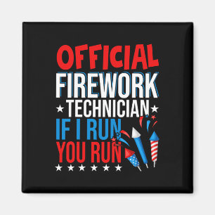 Official Firework Technician Usa Independence Day Magnet